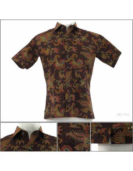 Kemeja Batik Cowok Regular Lengan Pendek Dixmont 2XL