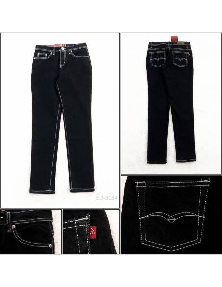 Celana Jeans Skinny Stretch Fit Cewek Panjang Hitam Request S-XL