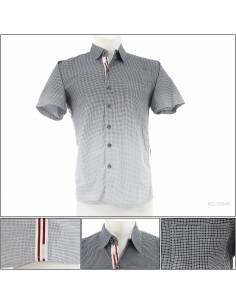 Kemeja Cowok Slim Fit Lengan Pendek Maxmillian