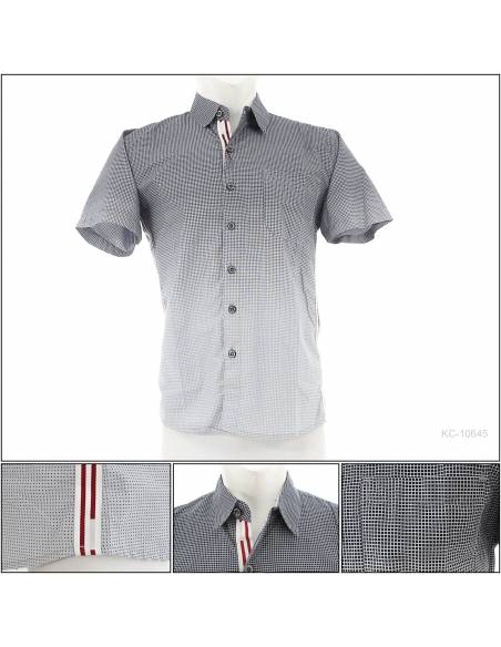 Kemeja Cowok Slim Fit Lengan Pendek Maxmillian