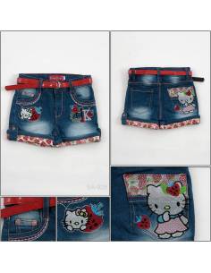 Celana Pendek Jeans Anak Cewek Pinky 8-12