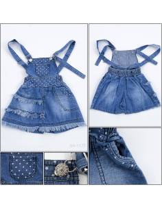 Celana Pendek Jeans Bandatan Anak Cewek Viely 1-3