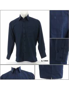 Kemeja Formal Cowok Lengan Panjang Biru Tua Rita-Rici...