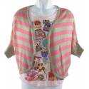 Atasan Cewek Kaos+Cardigan Satine All Size