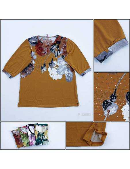 Kaos Korea/Blus Cewek Lengan Pendek Captain All Size