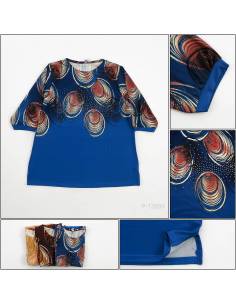 Kaos Korea Blus Cewek Lengan Pendek Captain 3XL