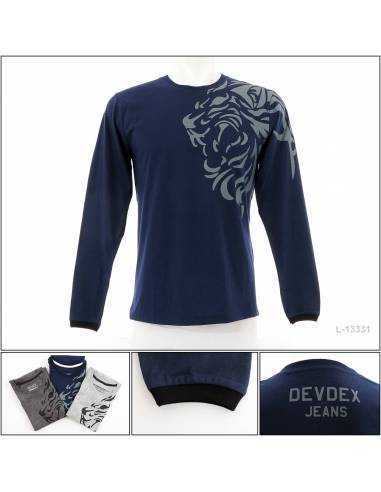 Kaos Oblong Cowok Reguler Lengan Panjang Devdex M-L