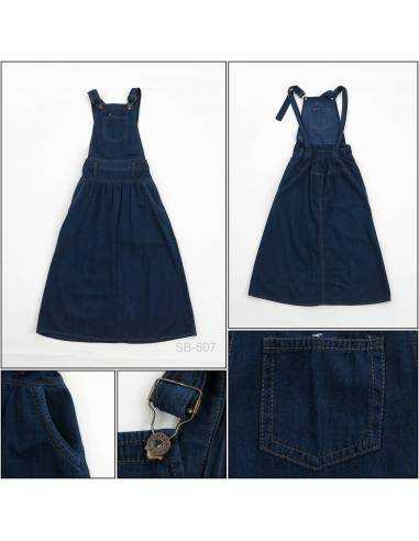 Rok Panjang Bandatan Jeans Anak Cewek Emerald 16-20