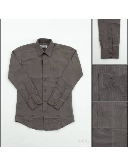 Kemeja Formal Cowok Slim Fit Salur Lengan Panjang Rita Ricci 14,5-16