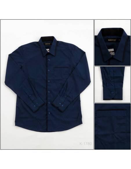 Kemeja Formal Cowok Regular Lengan Panjang HansPeter M-XL