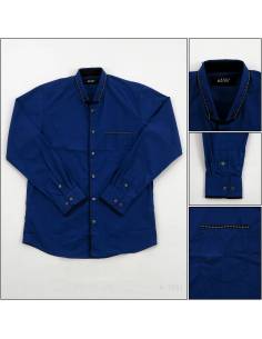 Kemeja Formal Cowok  Regular Lengan Panjang Elvo M-XL