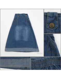 Rok Panjang Jeans Anak Cewek Little Miss 14-18