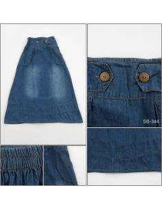 Rok Panjang Jeans Anak Cewek Little Miss 14-16