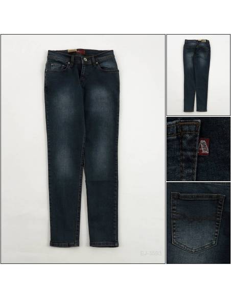 Celana Jeans Panjang Cewek Stretch Biru Tua Aha S