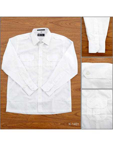 Kemeja Formal Cowok Regular Lengan Panjang Putih Cardinal S-XL