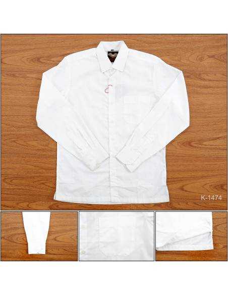 Kemeja Formal Cowok Regular Lengan Panjang Putih Alberto Ciaschini S-XL