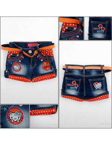 Celana Pendek Jeans Anak Cewek Pinky S-L