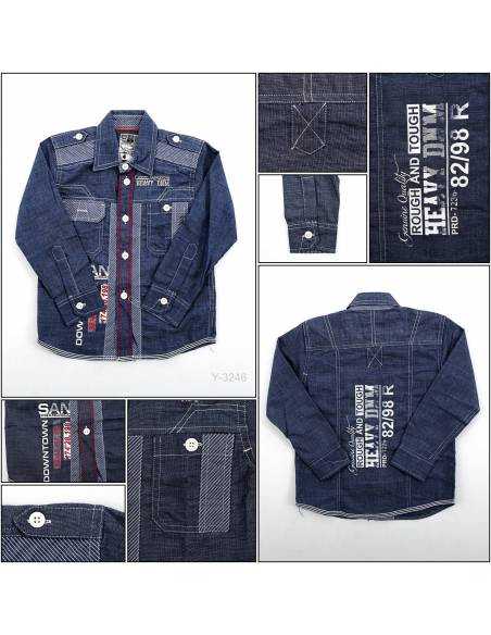 Kemeja Anak Cowok Lengan Panjang Stingray 4-6