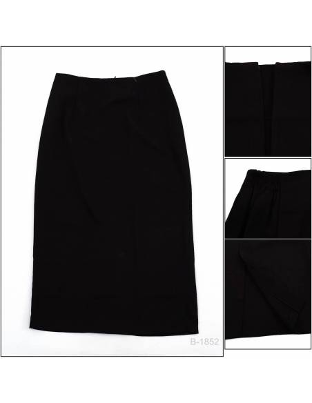 Rok Span Panjang/Long Skirt Channel Hitam XL-2XL