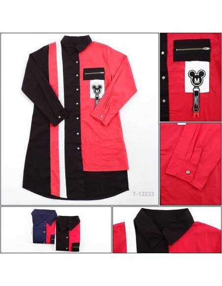 Atasan Tunik Cewek Lengan Panjang Nathaniah All Size