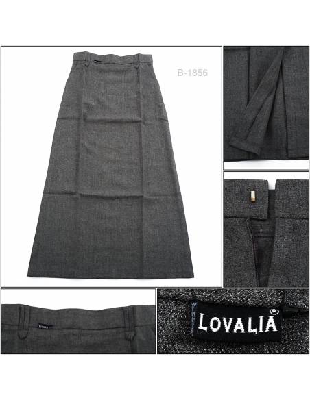 Rok Span Panjang/Long Span Skirt Abu-Abu Lovalia M-XL