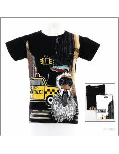 Kaos Oblong Cewek Lengan Pendek Orenjy