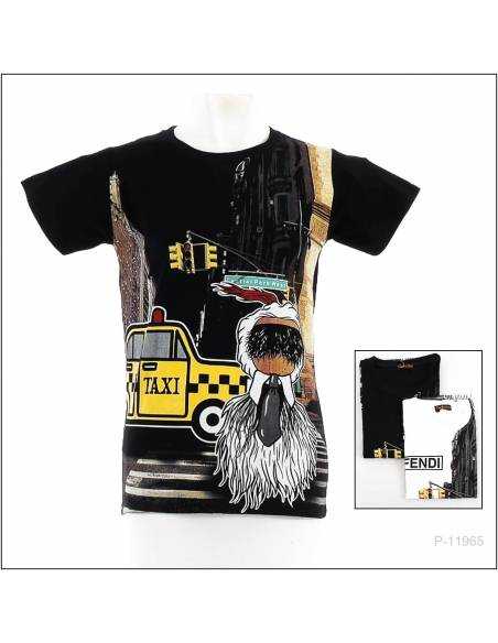 Kaos Oblong Cewek Lengan Pendek Orenjy