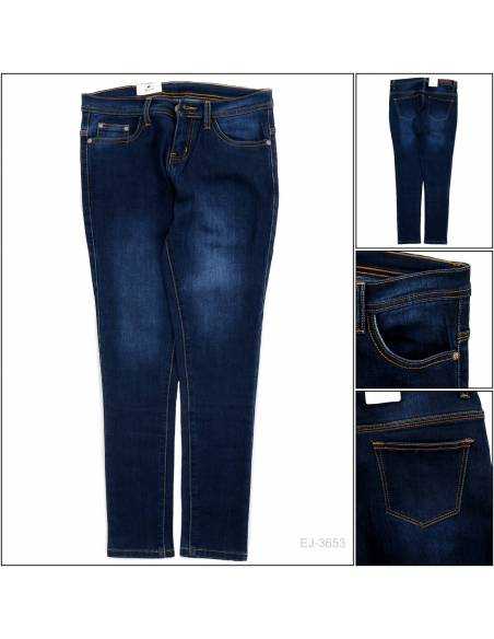 Celana Jeans Panjang Cewek Stretch Biru Tua Emerald 31-34