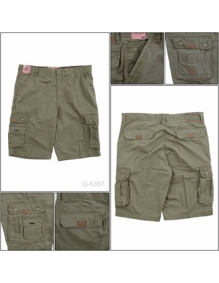 Celana Pendek Cargo Cowok Hijau Tua Cardinal 40-44