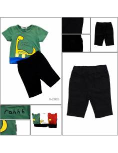 Setelan Kaos Anak Cowok Lengan Pendek Yikamai M