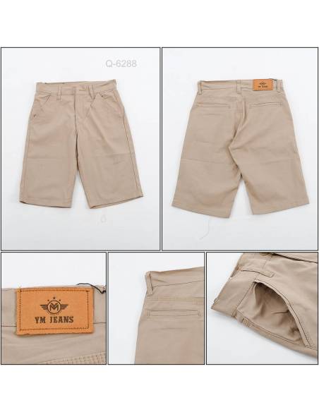 Celana Pendek Katun Cowok Coklat YM Jeans 27-32