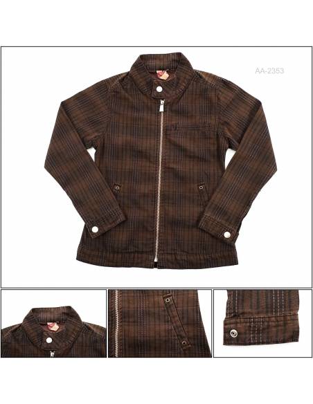 Jaket Katun Cowok Coklat Mamm S