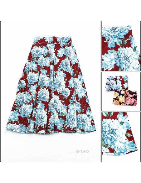 Rok Panjang/Long Skirt Motif Bunga Dewasa Lyla