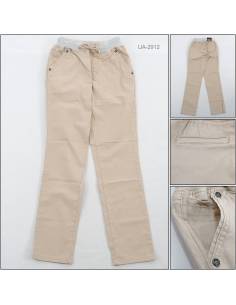 Celana Panjang Katun Slim Fit Cowok Rib Kolor DC 33-38