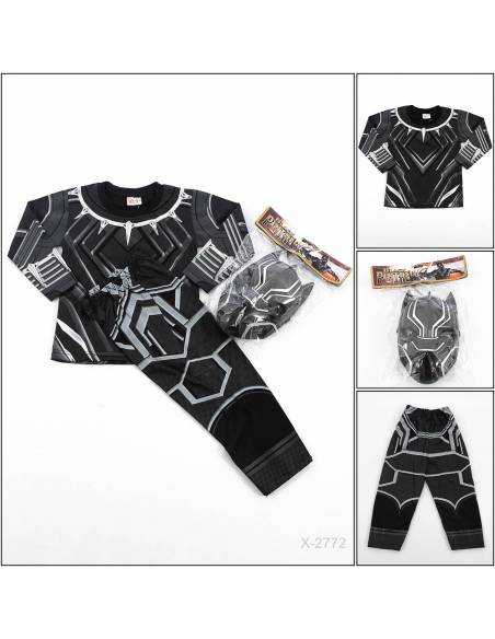 Setelan Kaos Anak Cowok+Topeng Lengan Panjang Design Toon 8