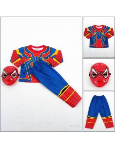 Setelan Kaos Anak Cowok+Topeng Lengan Panjang Design Toon 4