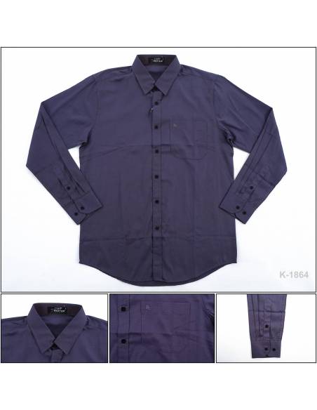 Kemeja Formal Cowok Regular Lengan Panjang  Polo L