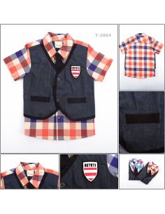 Kemeja Anak Cowok Lengan Pendek Yellow Fellow 1-2