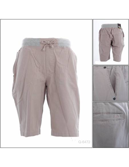 Celana Pendek Cowok Rib Kolor Coklat DC 2XL-4XL