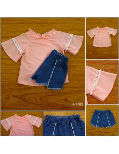 Setelan Anak Cewek Lengan Pendek/Children Clothes Merah...