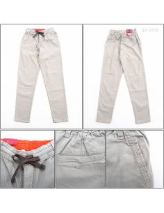 Celana Panjang Katun Cewek Abu Muda Bif One 28-30