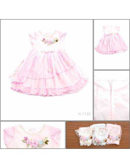 Gaun Pesta Anak Cewek/Clothes Party Dress Lengan Pendek YiXueer L-2XL