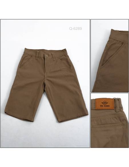 Celana Pendek Cowok Katun Coklat Muda  YM  Jeans 27-32