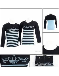 Kaos Oblong Couple Lengan Panjang Cas All Size