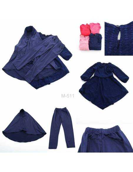 Setelan Baju Muslim/One Set Muslim Anak Cewek Zaza 3-7