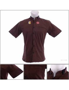 Kemeja Cowok Slim Fit Lengan Pendek Calcio M-2XL