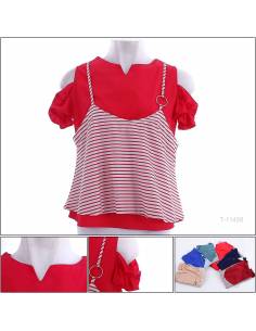 Atasan Cewek Sabrina Lengan Pendek Nathaniah All Size