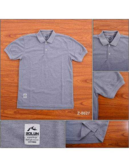 Kaos Kerah Cowok Polos Lengan Pendek Rolun M-XL