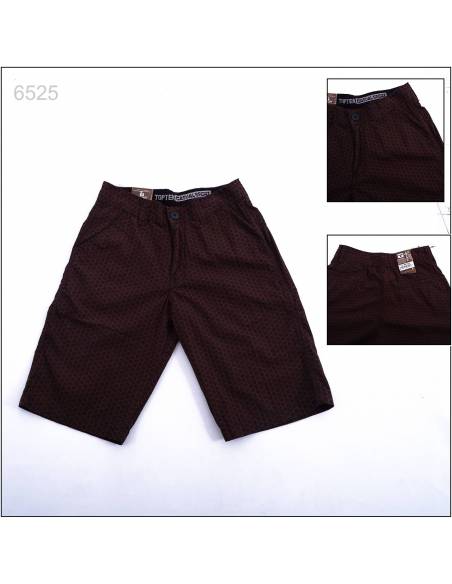 Celana Pendek Cowok Coklat Tua Motif Top Ten 27-32