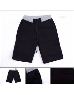 Celana Pendek Cowok Rib Kolor Hitam YM 28-32